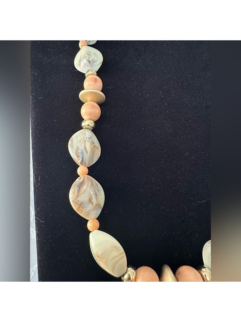 Geometrical Beaded Necklace 22”